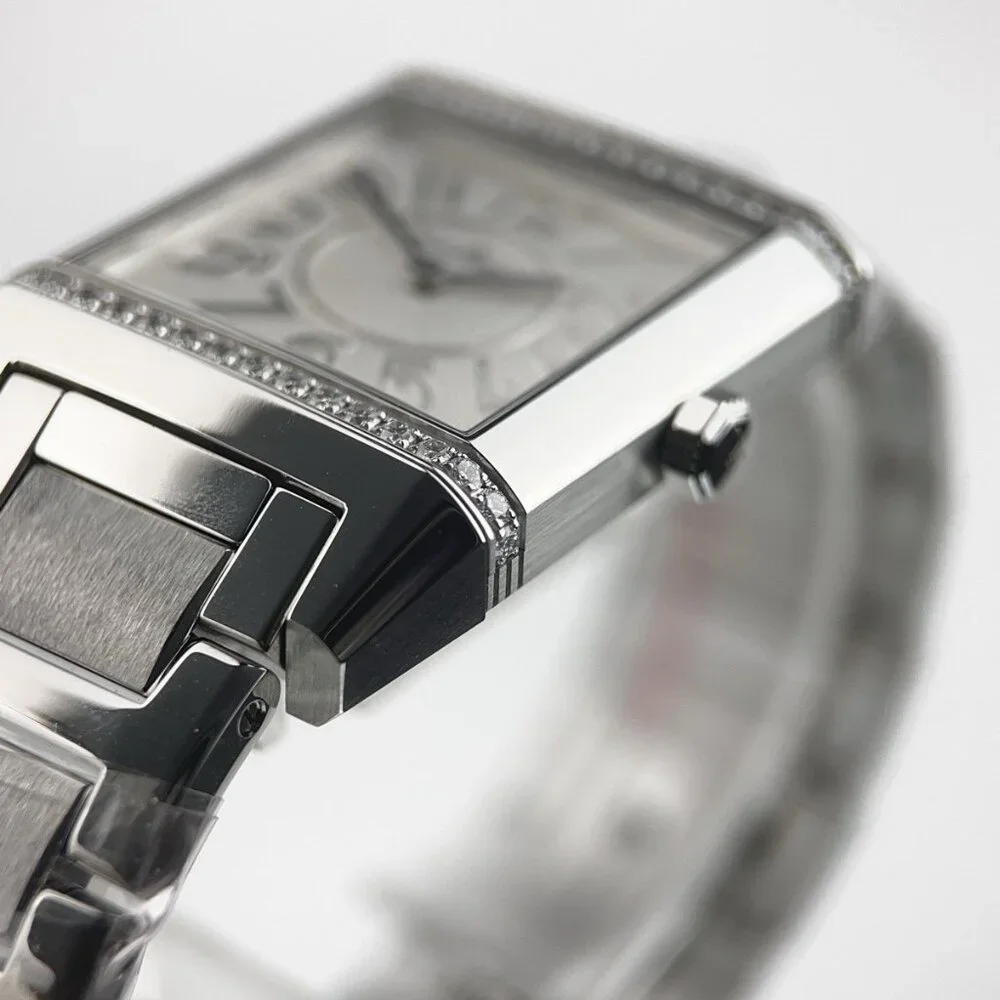 Jaeger LeCoultre Reverso Squadra Stainless Steel Diamond Women's Watch 234.8.47